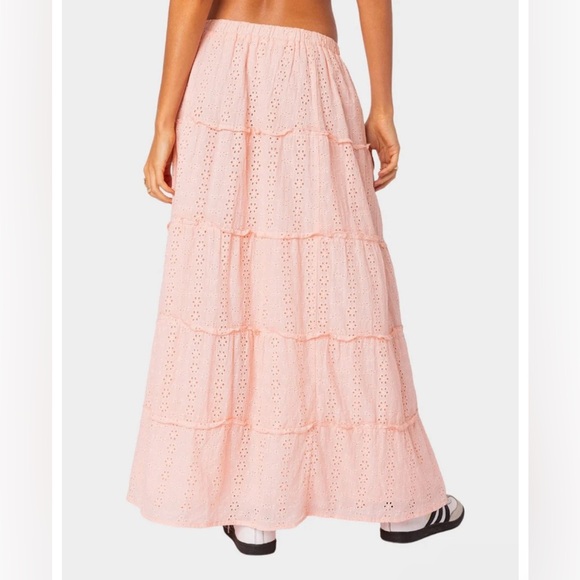 EDIKTED Tiered Eyelet Slitted Maxi Skirt - Picture 3 of 4